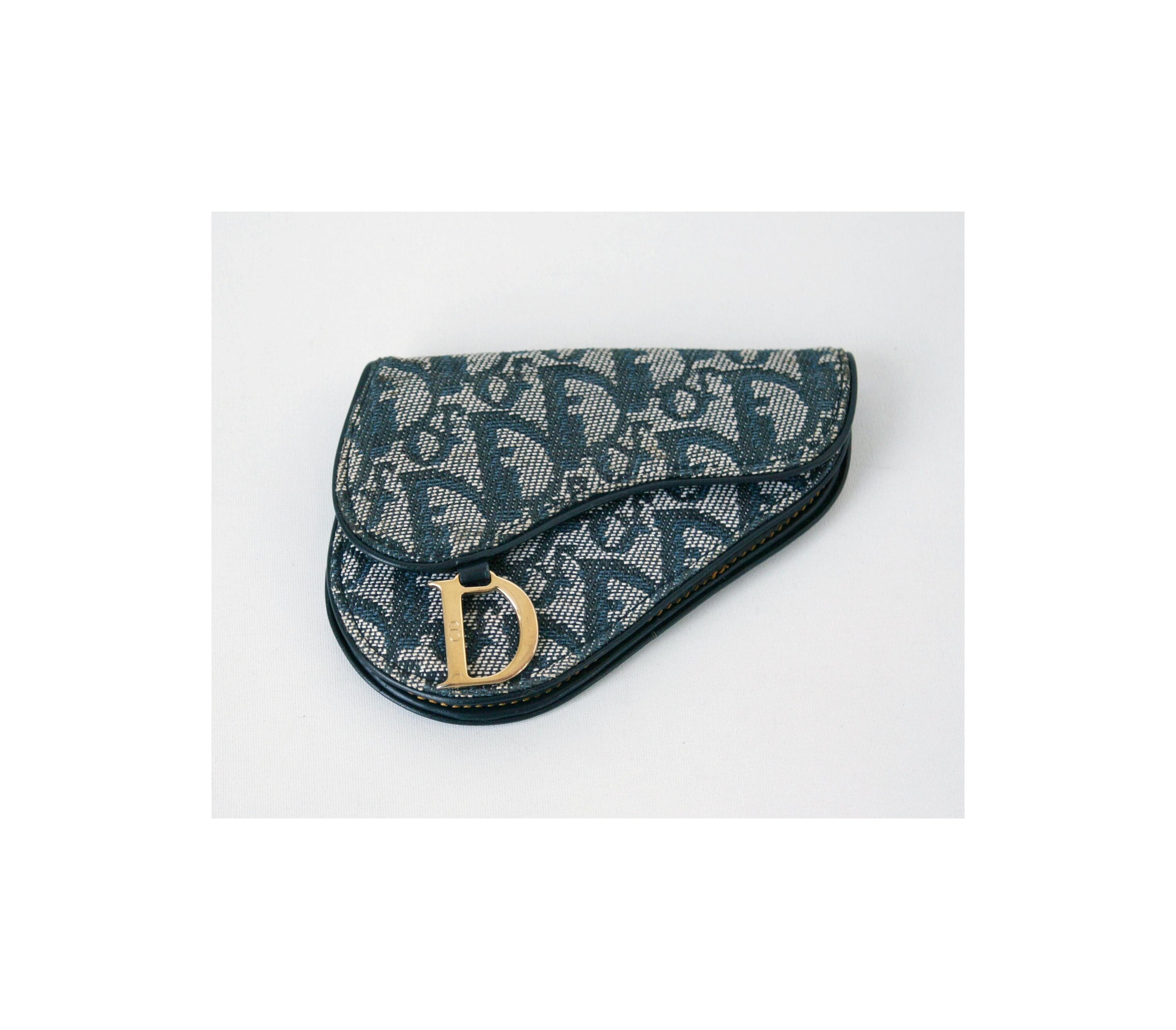 Dior Kiss-Lock Mini CD Trotter Canvas Coin Purse Wallet CD-0402N-0109