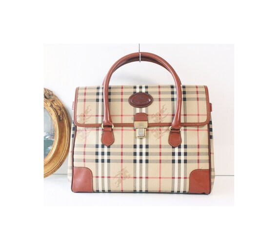 burberry large haymarket check tote bag