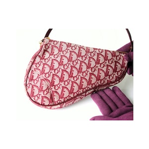 VERIFIED Auth Christian Dior Trotter Saddle Bag