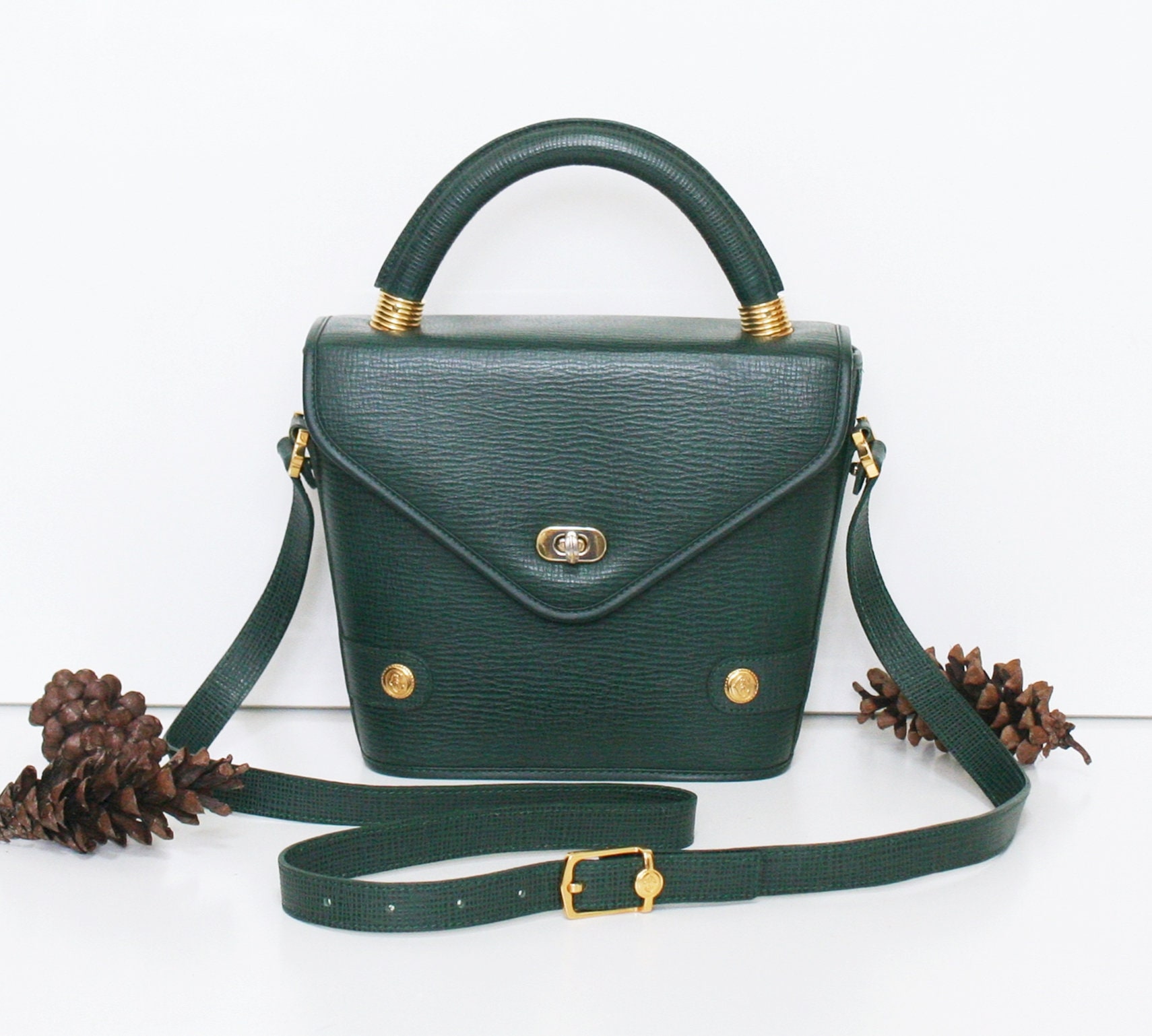 PHILIPPE CHARRIOL / EMERALD GREEN STUDDED CROSSBODY BAG – Where I Was From