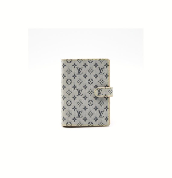 Verified Louis Vuitton Mini Lin Bule Agenda PM 