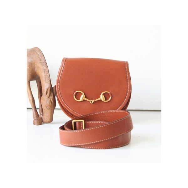 Authentische GUCCI Horsebit Leather Waist Handtasche Beuteltasche Beuteltasche