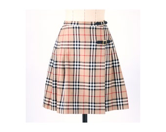 Auth Burberry Blue Lable Wool Wrap Skirts