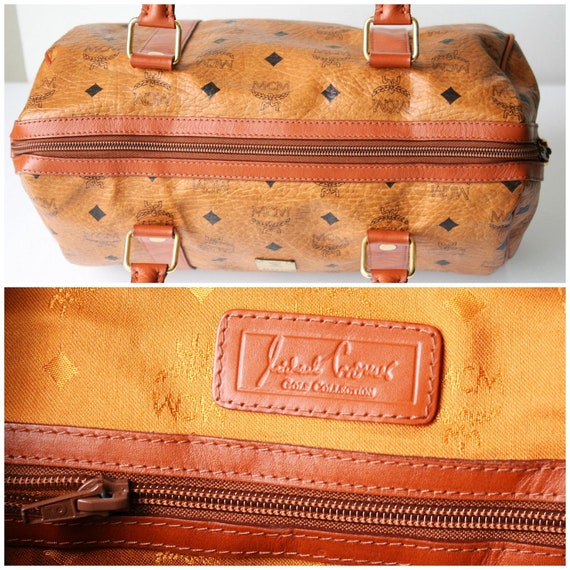 Mcm Vintage Visetos Boston Bag