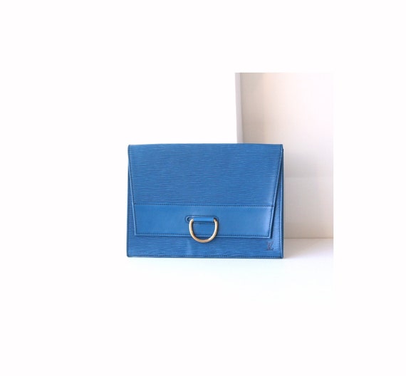 louis vuitton blue clutch