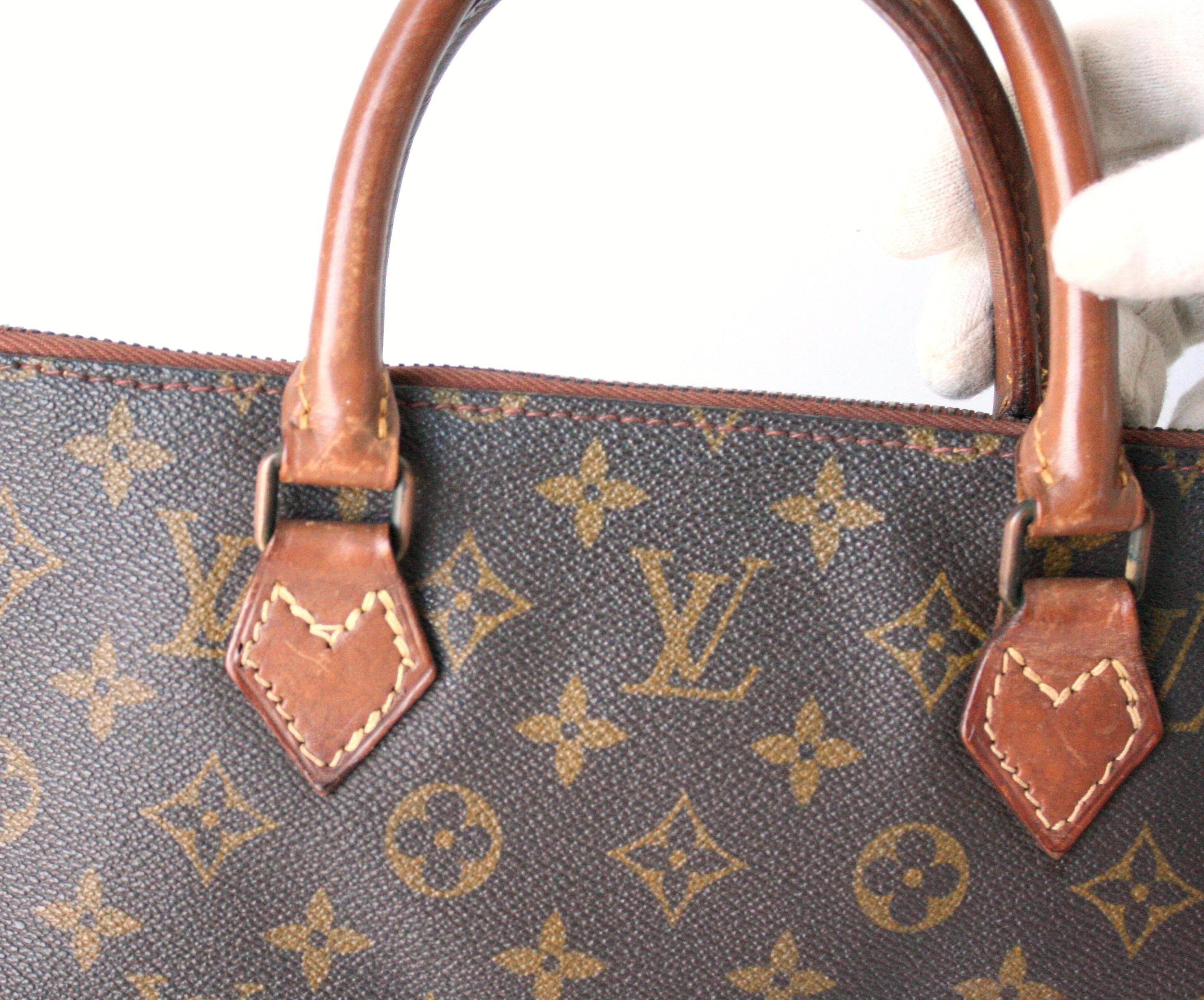 Louis Vuitton Monogram Canvas Sac Triangle Shoulder Bag Brown