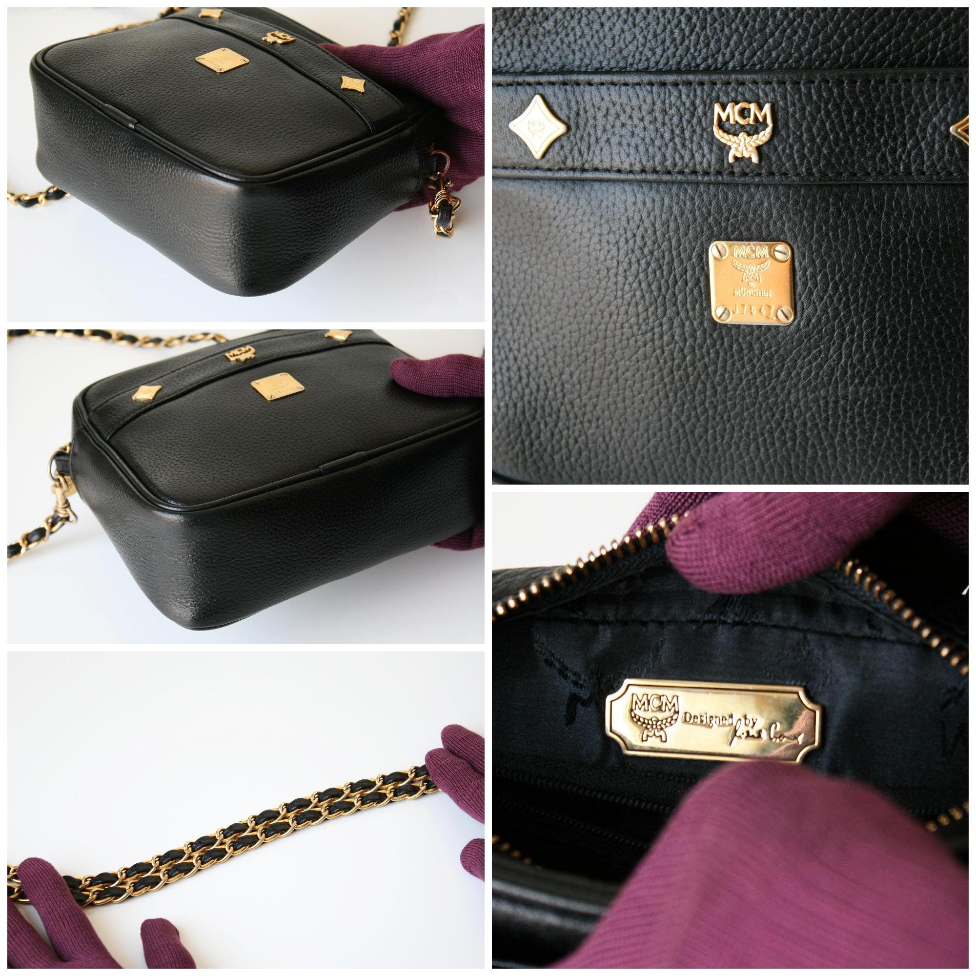 mcm sling bag black