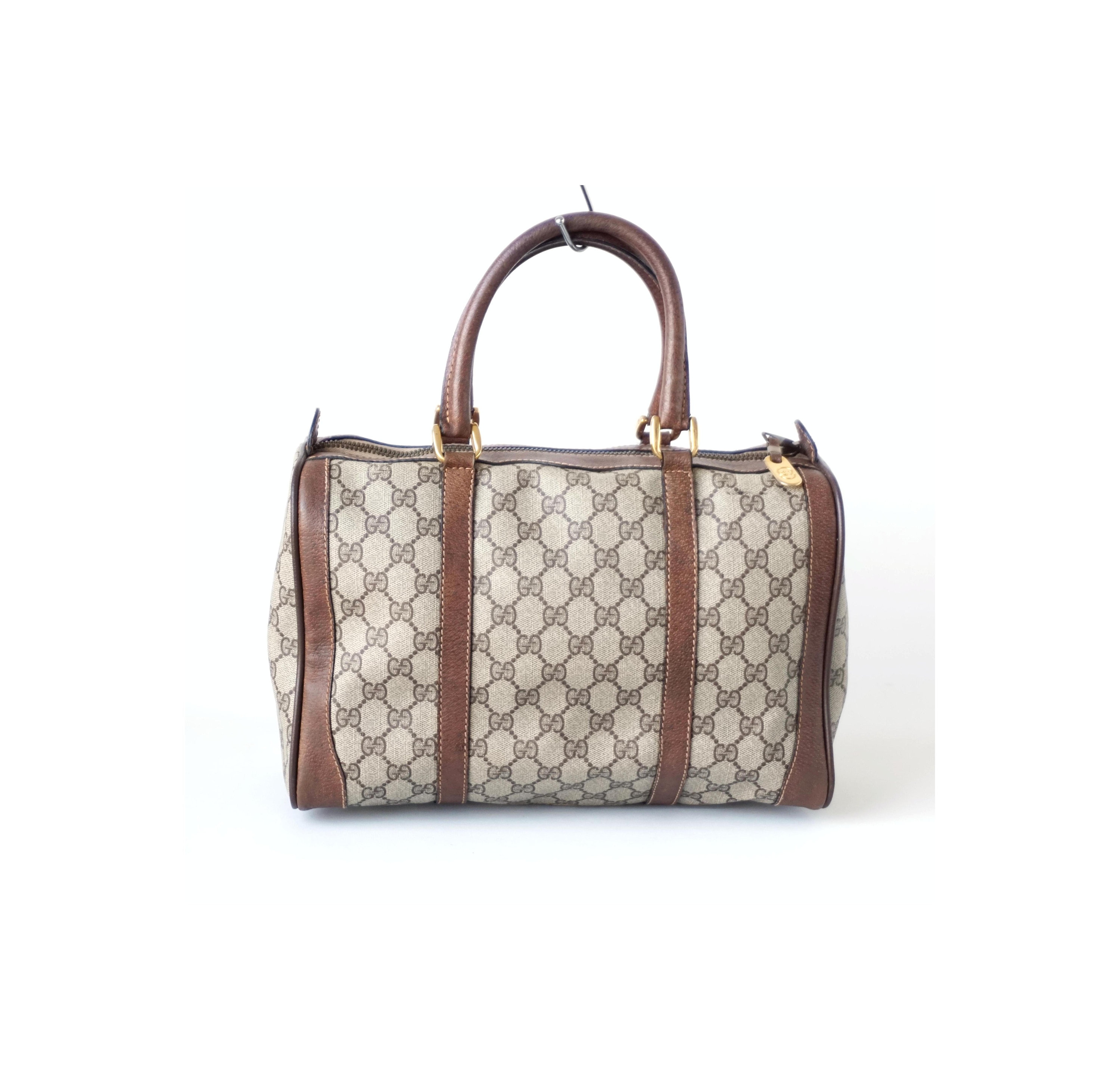 Used Brown Gucci GG Crystal Duffle Bag Houston,TX