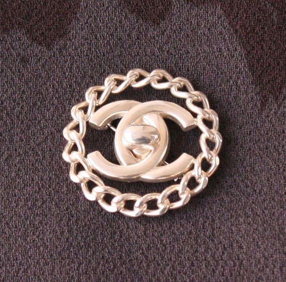 VERIFIED Brooch Chain Link Charm Pin - Israel