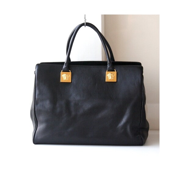 medusa leather tote bag