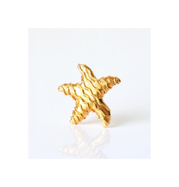 VERIFIED -  Celine Star Fish Golden Brooch