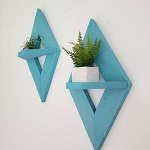 Geometric Shelves, Floating Shelves, Wood Shelves, Hanging Shelf, Geometric Wall Art, Floating Wall Shelf, Decorative Shelves, Modern Shelf