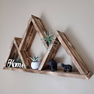 Mountain Shelf, Mountain Decor, Minimalist Decor, Decorative Shelf, Birthday Gift, Wall Hanging, Rustic Wall Decor, Nursery Wall Art
