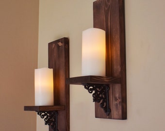 Gifts /& Decor Gothic Candle Torch Wall Pillar Home Decorative Sconce