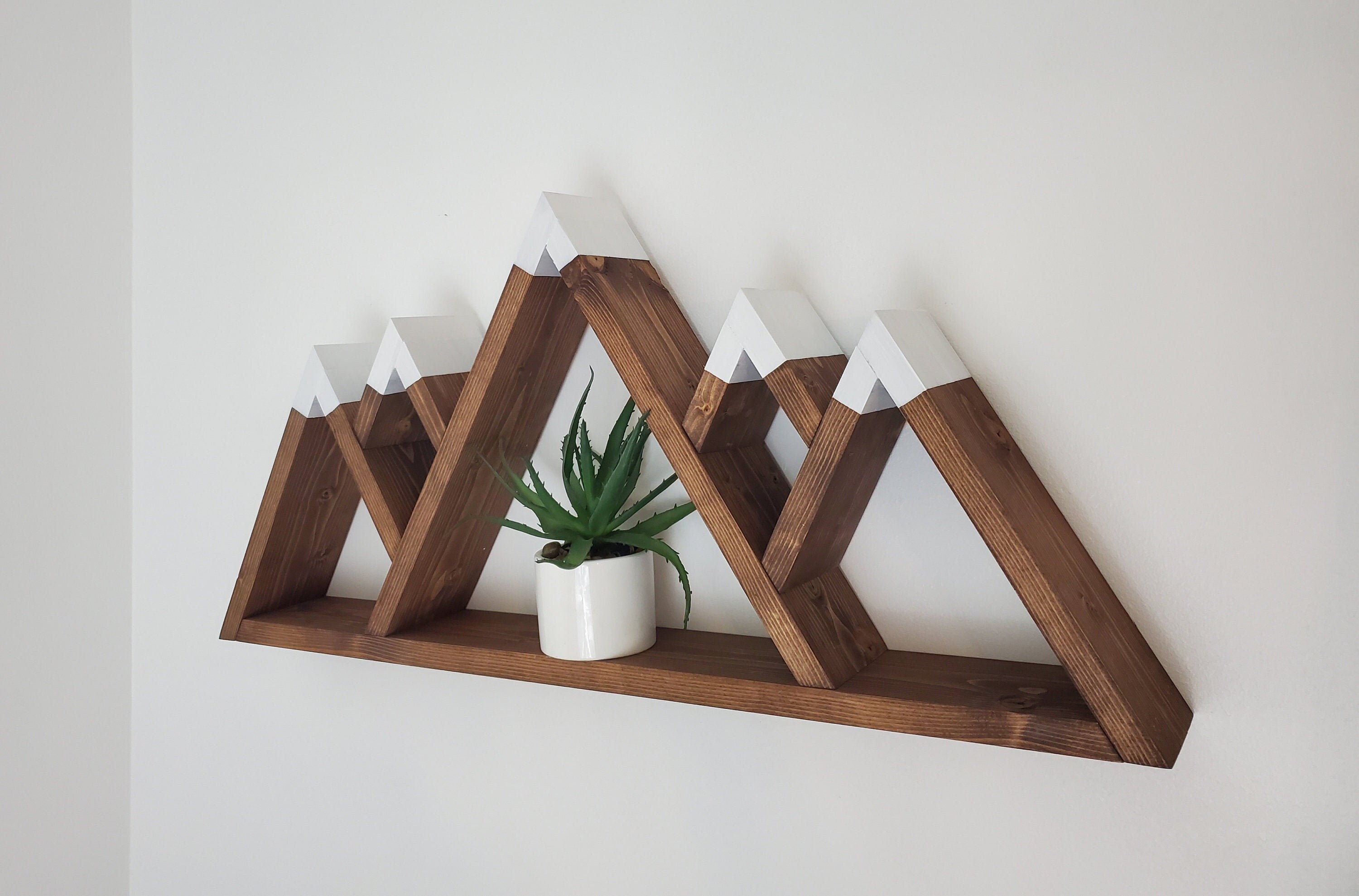Floating Wooden Mountain Shelf Mountain Decor Hanging Shelf Etsy