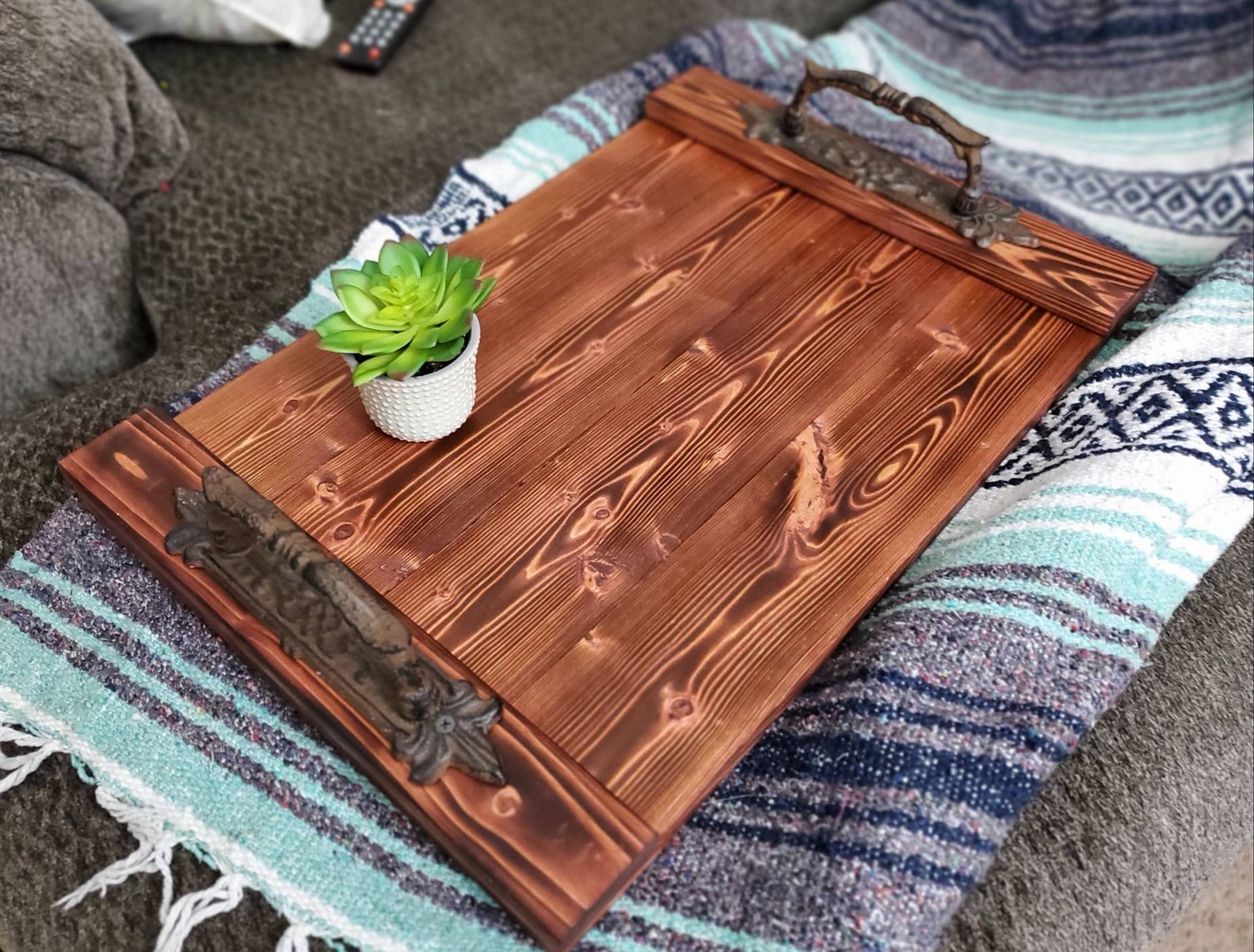 Rustic Coffee Table Tray Coffee Table Decor Decorative Etsy