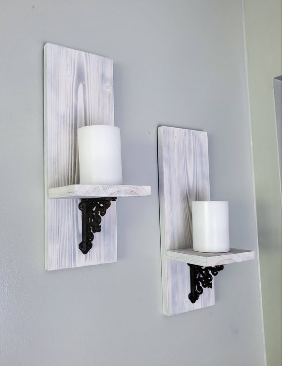 Wood Candle Holder Wall Candle Holders Small Wood Shelves Wood