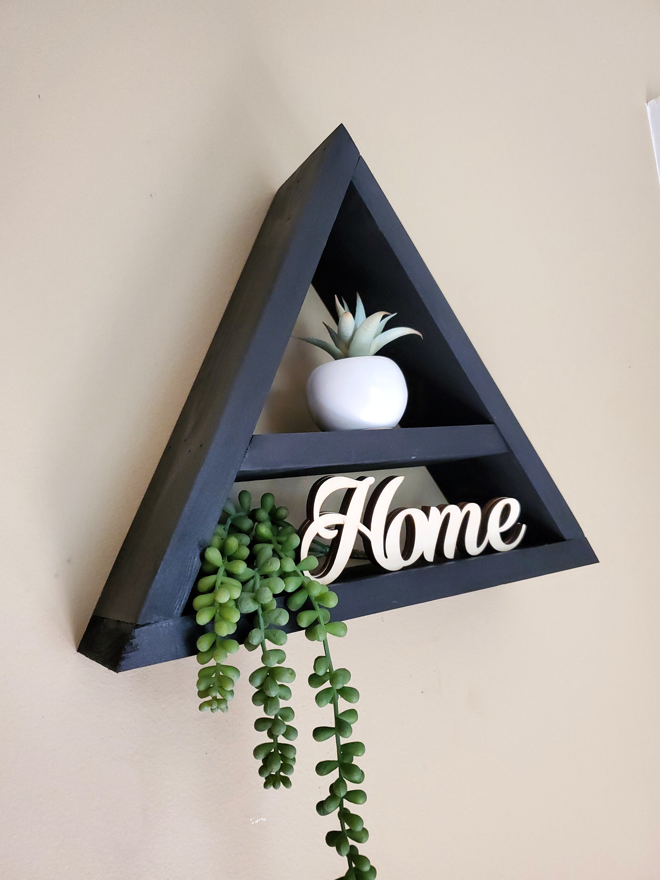 Triangle Shelves Floating Shelf Wooden Shelves Decorative Etsy