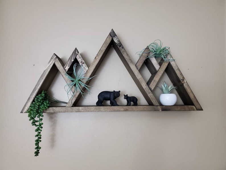 Mountain Wall Decor Housewarming Gift Wood Mountain Shelf Etsy