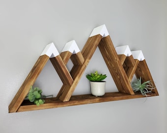 Mountain Wall Decor, Mountain Shelf, Wooden Shelf, Nursery Wall Shelf, Wood Home Decor, Display Shelf, Mountain Nursery, Gift for Her