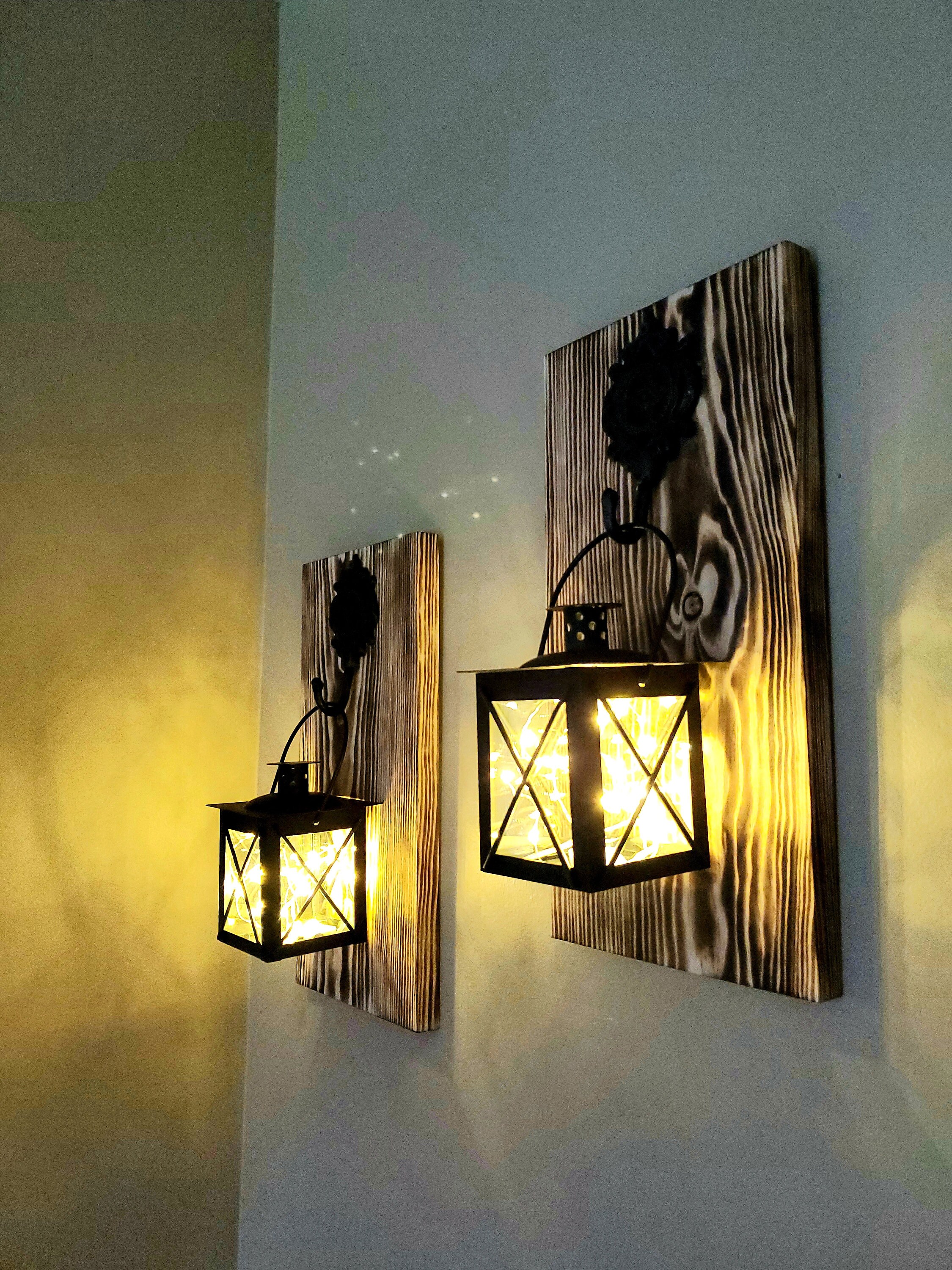 Rustic Wall Hanging Wood Home Decor Rustic Candle Holder Etsy