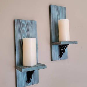 Wood Candle Holder, Wall Candle Holders, Small Wood Shelves, Wood Display Shelf, Small Wall Decor, Candle Holders, Birthday Gifts for Her