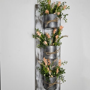 Indoor Wall Planter, Wood Wall Hanging, Hanging Wall Vase, Farmhouse Wall Art, Planter Pot, Hanging Planter, Planters and Pots, Wall Vase