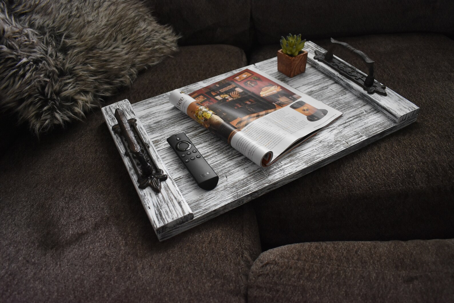 Rustic Coffee Table Tray Coffee Table Decor Decorative Etsy