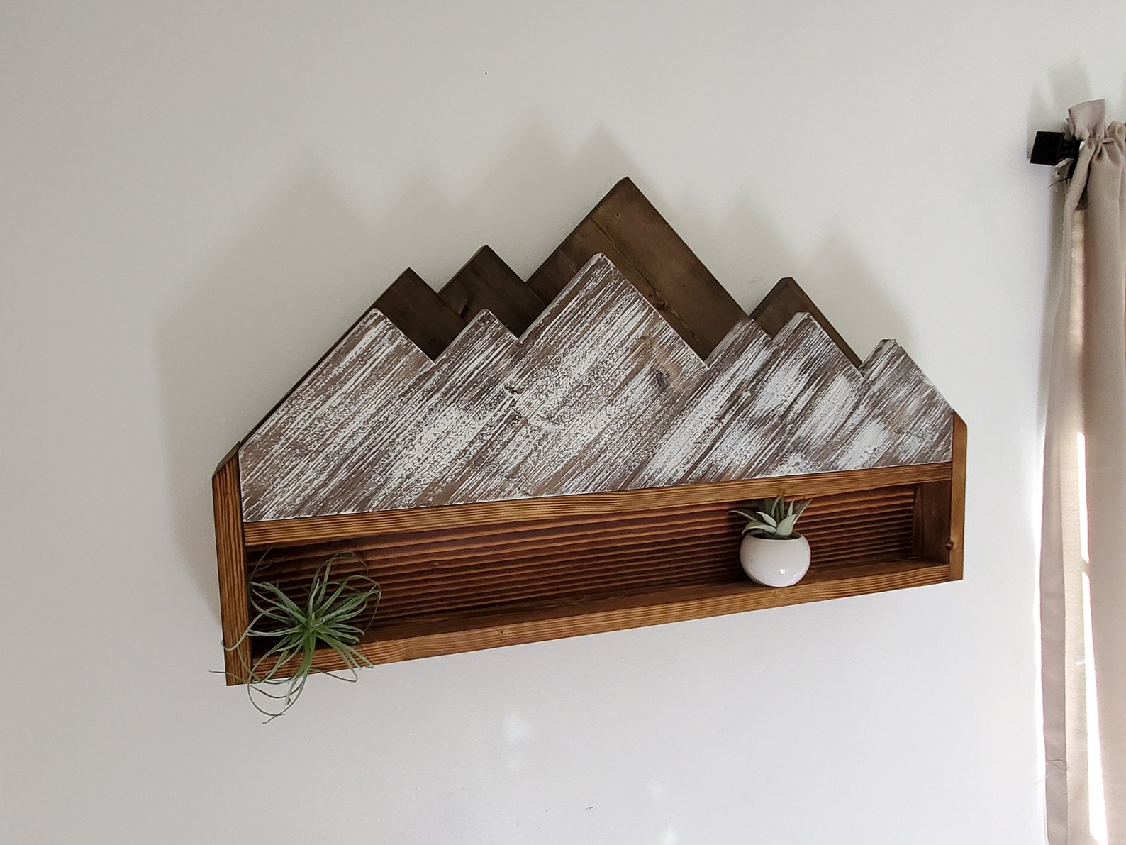 Mountain Decor Wooden Mountain Shelf Mountain Wall Art Etsy