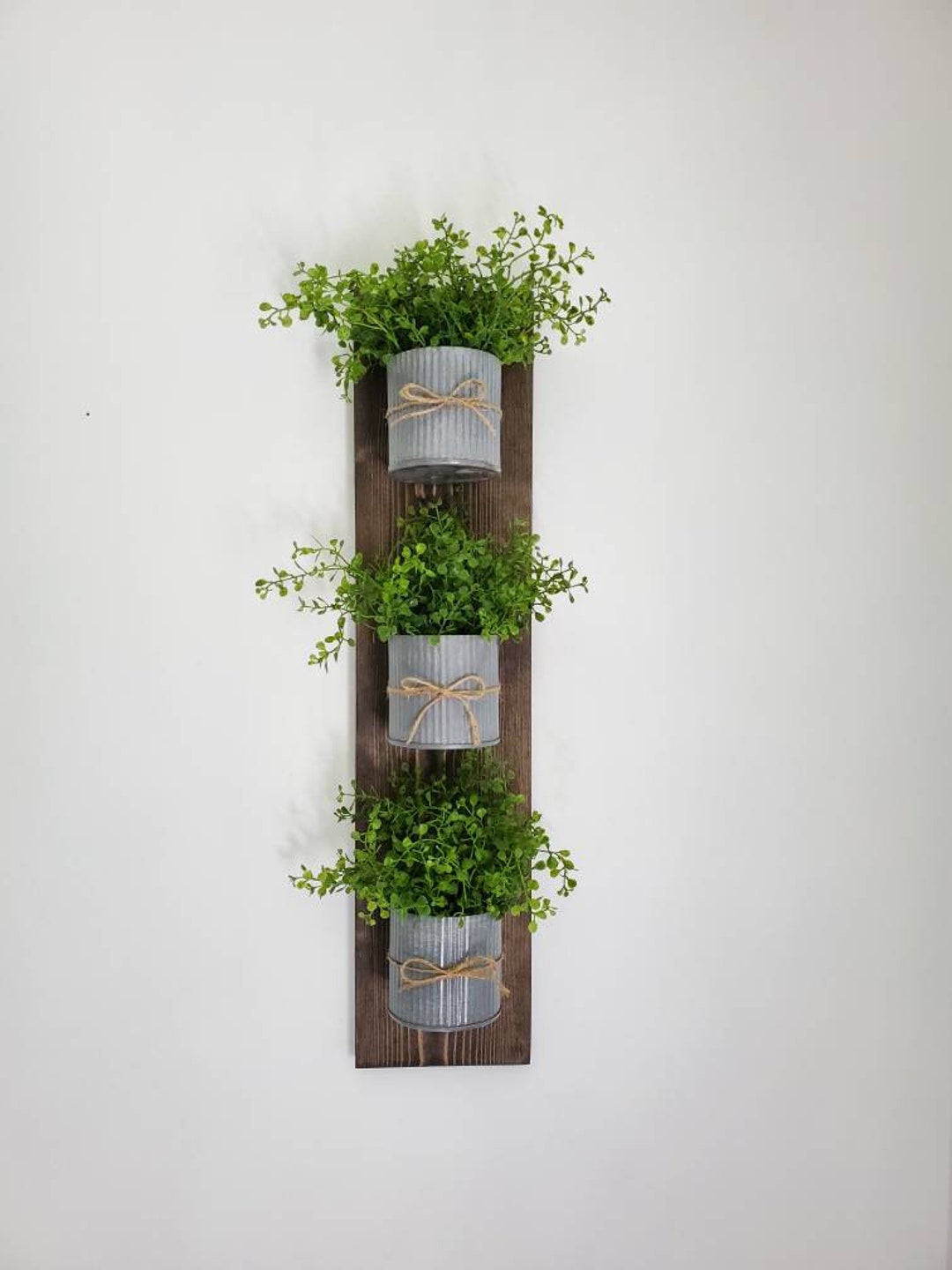 Farmhouse Wall Decor, Rustic Wall Vase, Wall Planter, Hanging Wall Pots