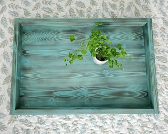 Handgefertigtes osmanisches Holztablett, Boho Home Decor, Neues Zuhause Geschenk