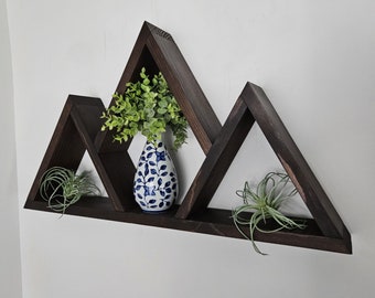 Rustic Mountain Floating Shelf, Cabin Decor