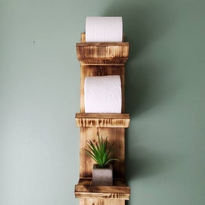 Bathroom Shelf, Bathroom Decor, Toilet Paper Holder, Toilet Paper Storage, Bathroom Storage, Toilet Paper Shelf, Farmhouse Wall Decor zdjęcie 8