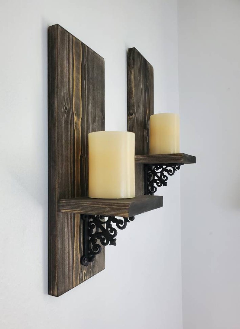 Wall Candle Holder Wood Wall Sconce Wood Candle Holder Etsy