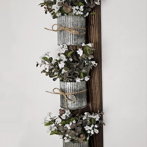 Vertical Wall Hanging, Wood Home Decor, Vertical Wall Decor, Gift for Her, Rustic Wall Decor, Plant Decor, Plant Wall Decor, Home Decor