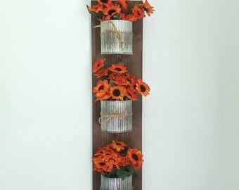 Fall Decor, Wall Planter, Wall Vase, Home Decor, Indoor Wall Planter, Wall Hanging, Wall Decor, Planters and Pots, Rustic Wall Decor