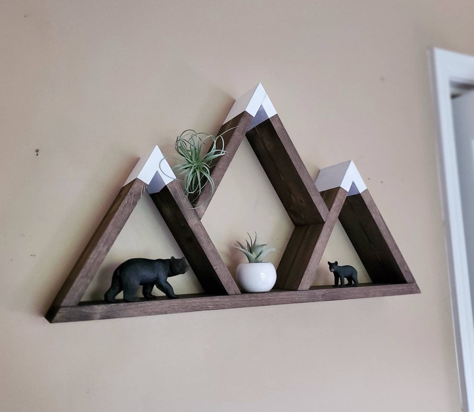 Five Peak Wood Mountain Shelf Wood Mountain Shelf Wall Hangings