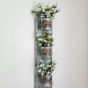 Vertical Wall Art, Wall Vases, Floral Wall Decor, Vertical Wall Hanging, Vertical Wall Decor, Hanging Garden, Gift for Her, New Home Gift