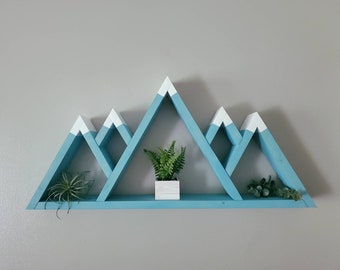 Nursery Wall Art, Floating Mountain Shelf, Nursery Shelf, Wood Mountain Decor, Wood Mountain Art, Floating Shelves, Nursery Storage, Shelf