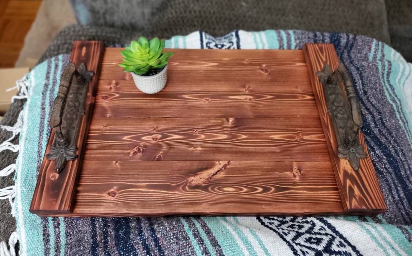 Rustic Coffee Table Tray Coffee Table Decor Decorative Etsy