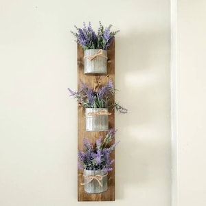 Vertical Wall Hanging, Wood Home Decor, Vertical Wall Decor, Gift for Her, Rustic Wall Decor, Plant Decor, Plant Wall Decor, Home Decor