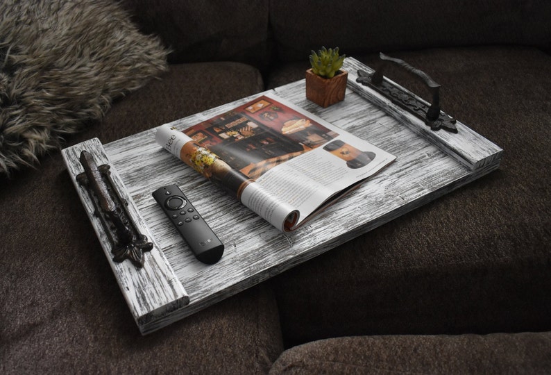 Ottoman Tray Rustic Home Decor Coffee Table Decor Fall Etsy