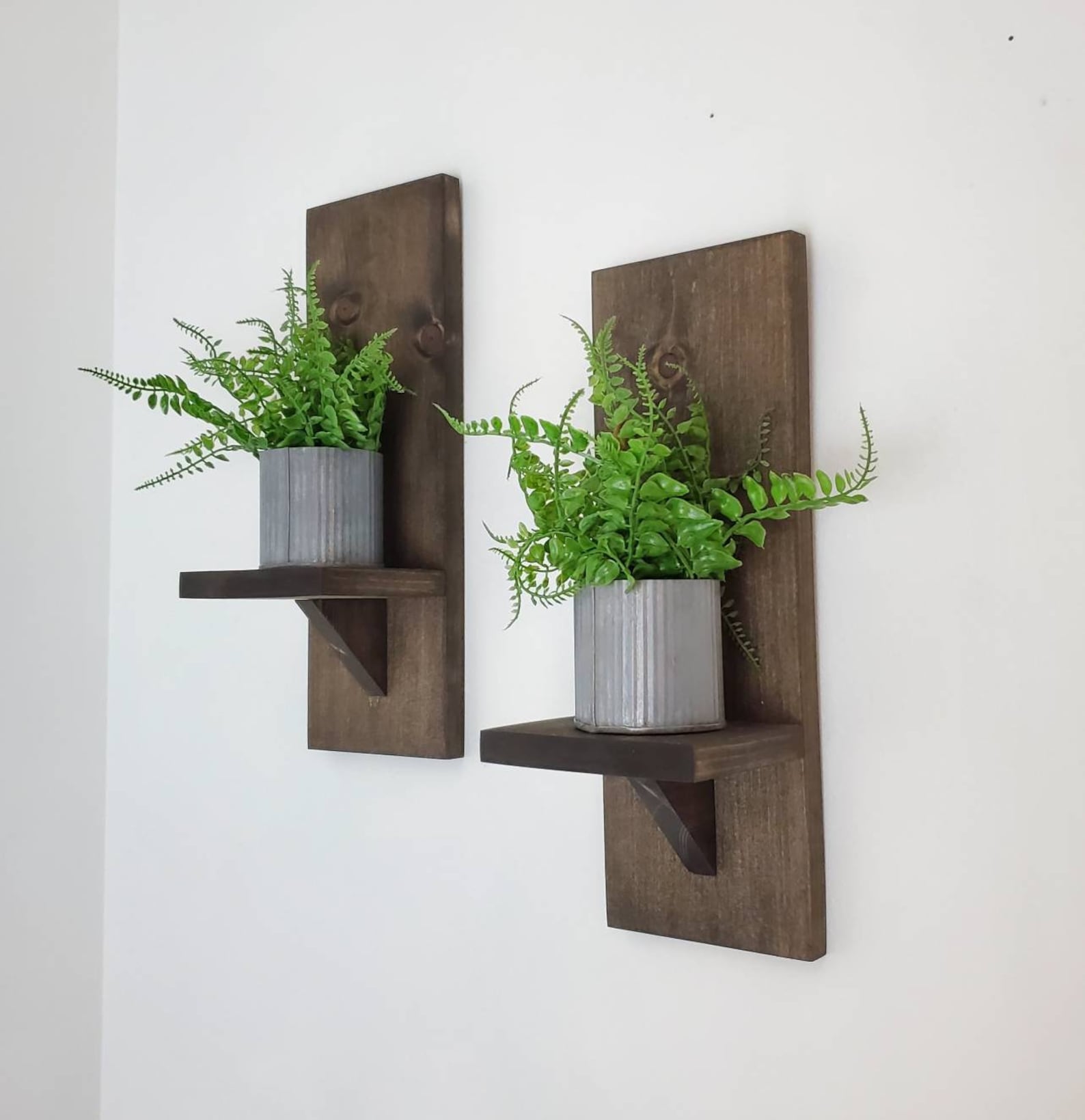 Small Wall Shelves set of 2 Plant Shelves Wall Sconces Etsy