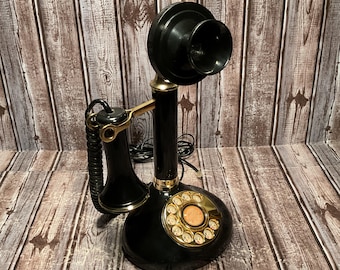 Vintage Western Electric Yellow Donut Phone, Vintage Bright Yellow