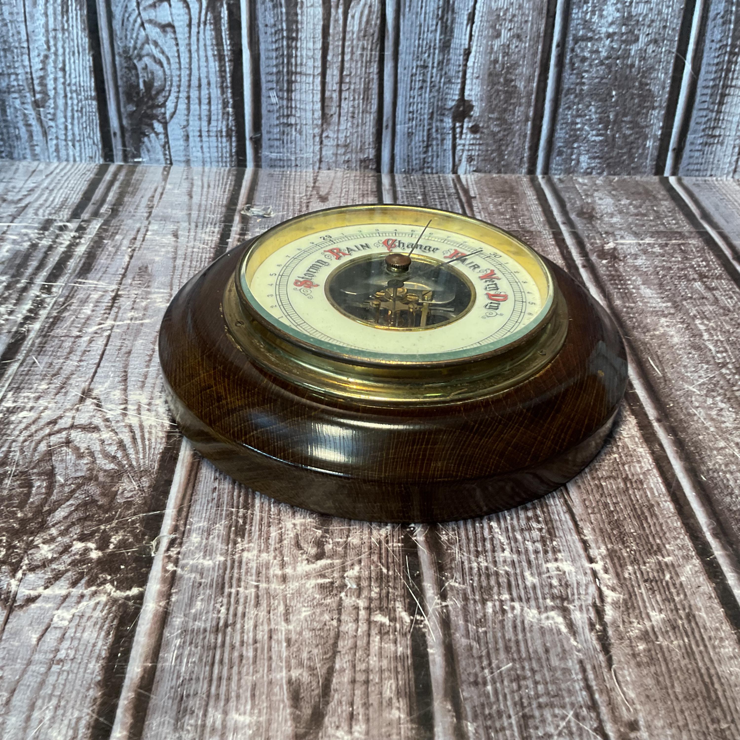 Vintage Wood Barometer With Glass Face, Made in Germany - Etsy