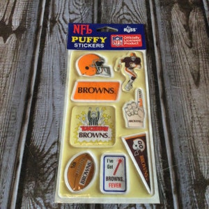 Vintage Cleveland Browns Puffy Stickers.