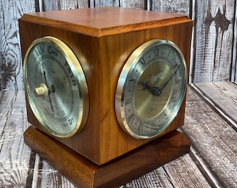 1980er Jahre Vintage Mihamilton Weather Cube, Barometer, Uhr, Hydrometer