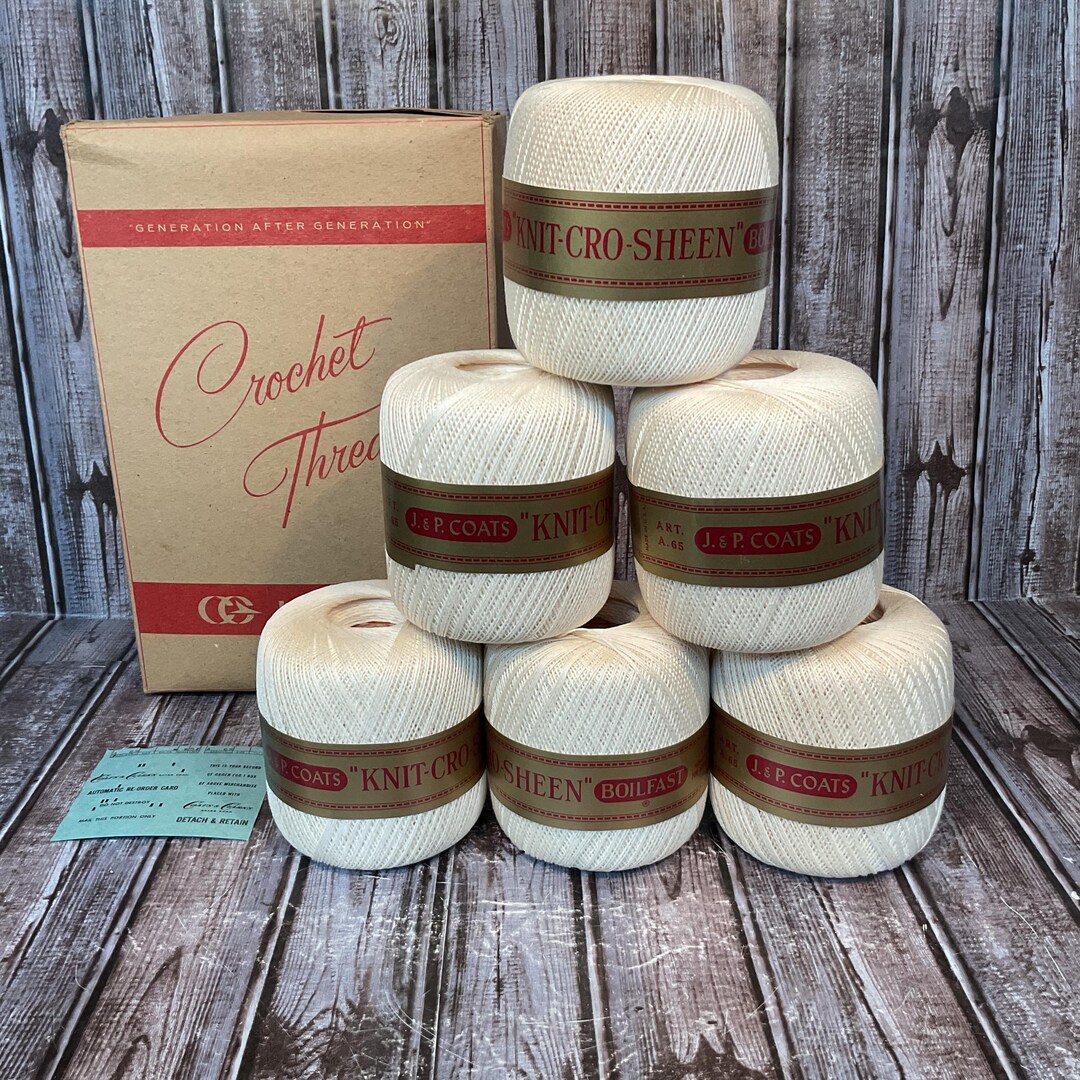 J P Coats Knit cro sheen Boilfast Mercerized Cotton Vintage Crochet J P Coats Knit cro sheen Boilfast Mercerized Cotton Vintage Crochet