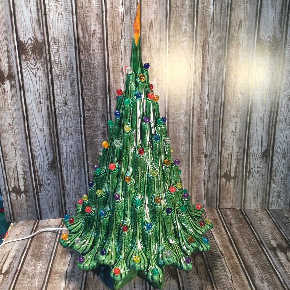 Vintage Ceramic Christmas Tree Lava Tree Etsy
