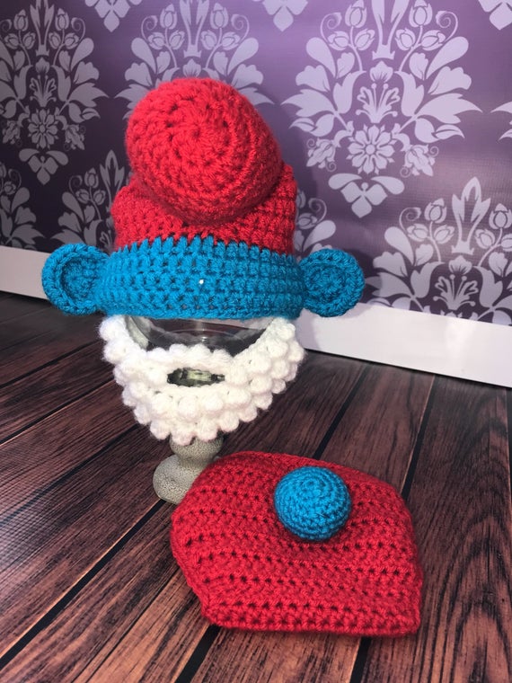 crochet smurf hat